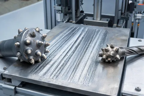 Rock tools bit wear track